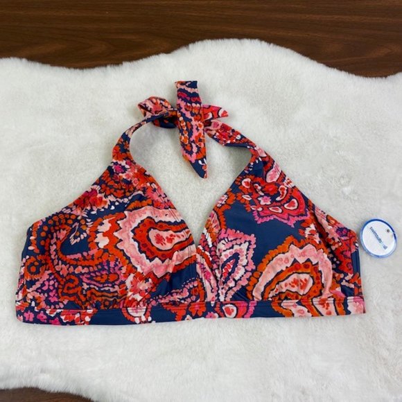 NWT‎ Swimsuits For All 2 Piece Halter Bikini Swimsuit, size 14 - Picture 7 of 11